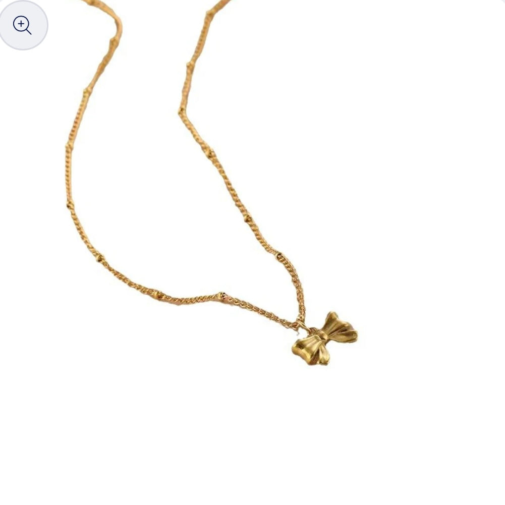 Coquette Bow pendant Necklace