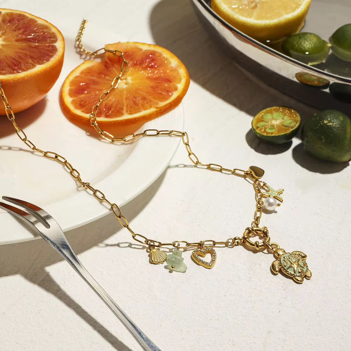 Turtle Charm Necklace| 18K gold plated| Hypoallergenic | Anti Tarnish