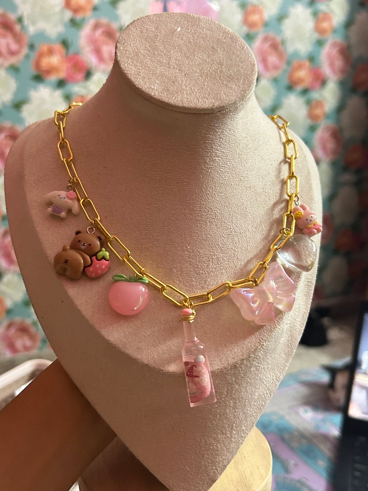 Pink Candy Charm Necklace