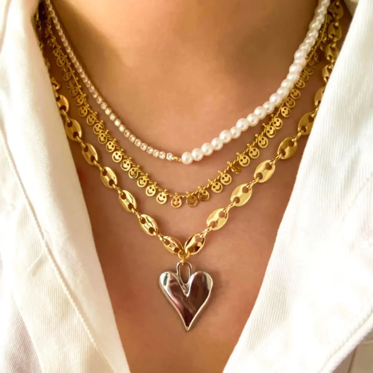 Dainty Chain Stack| 18k Gold plated| Demi fine Jewellery