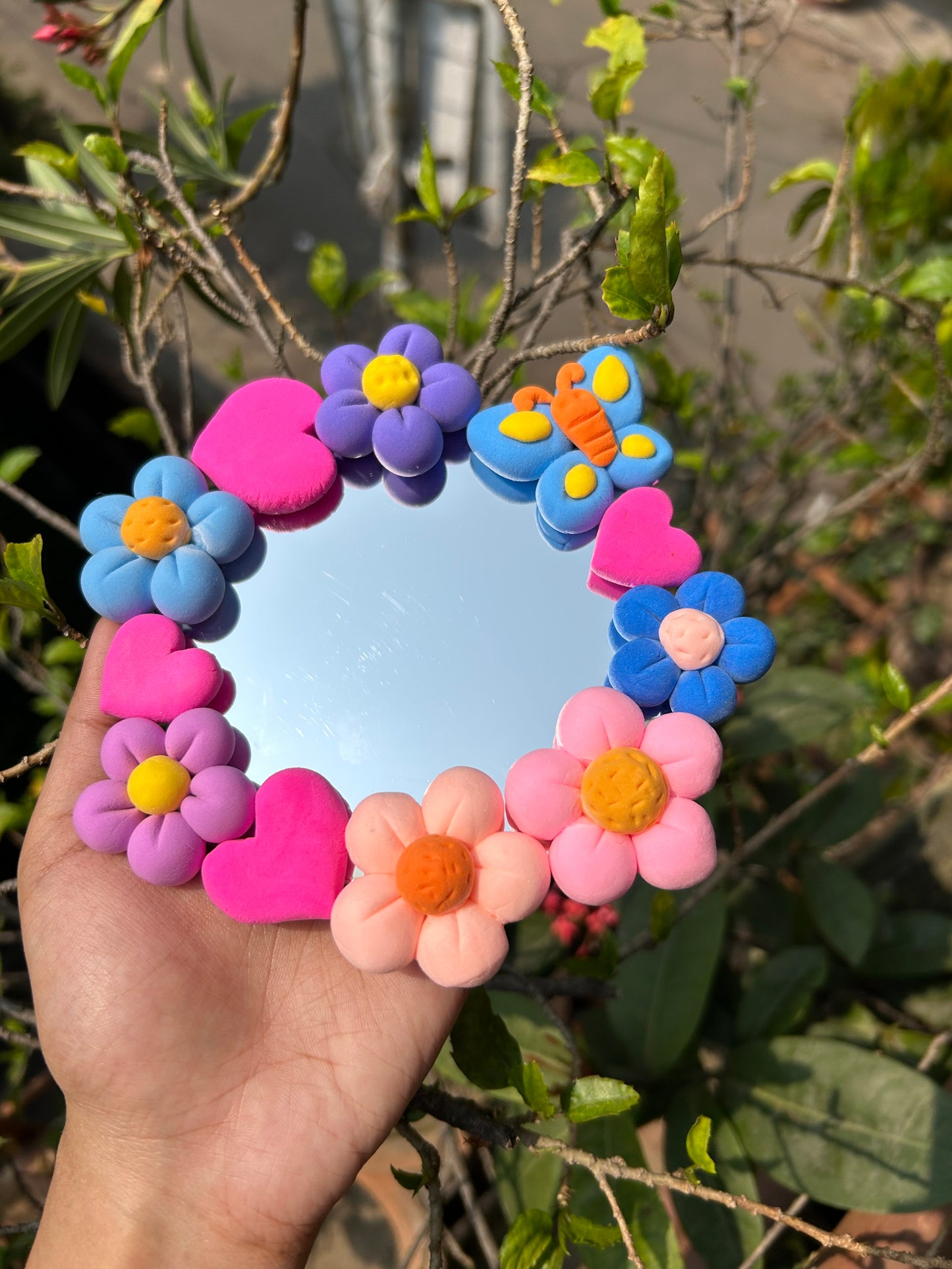 Floral bordered mirror (Small)