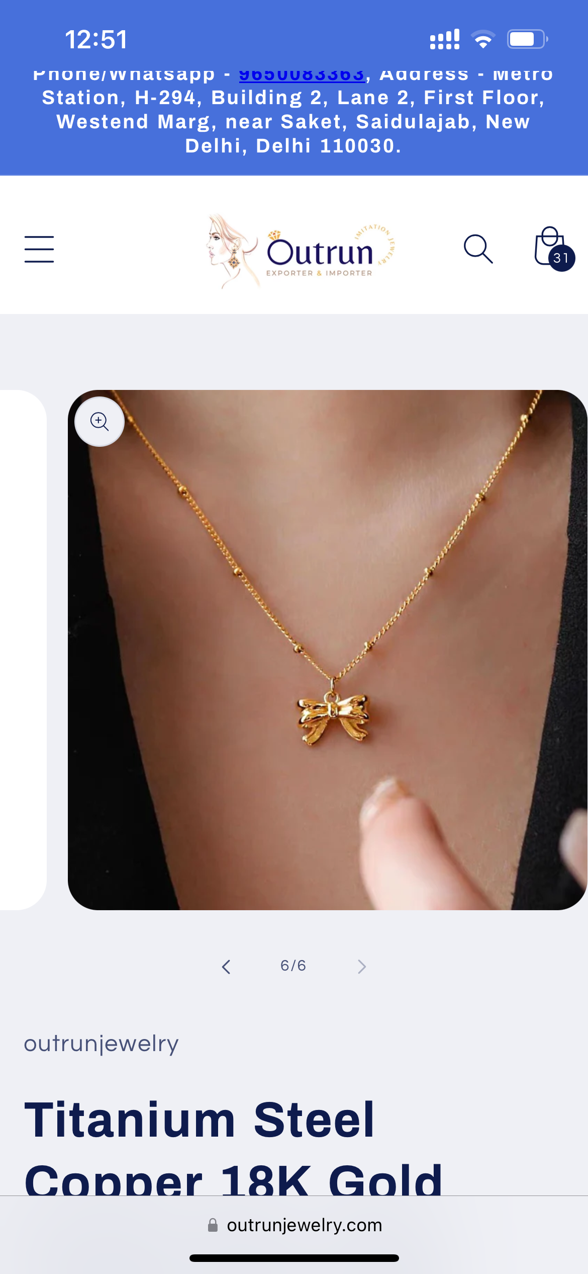Coquette Bow pendant Necklace