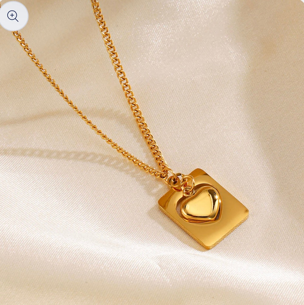 anti tarnish jewellery, gold plated jewellery, 18k gold plated jewelry, heart pendant