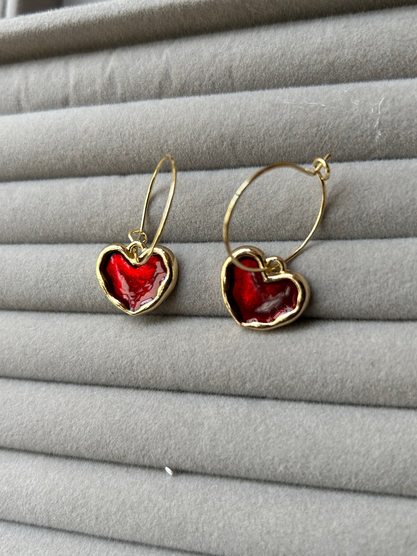Little Red Hearts Earrings
