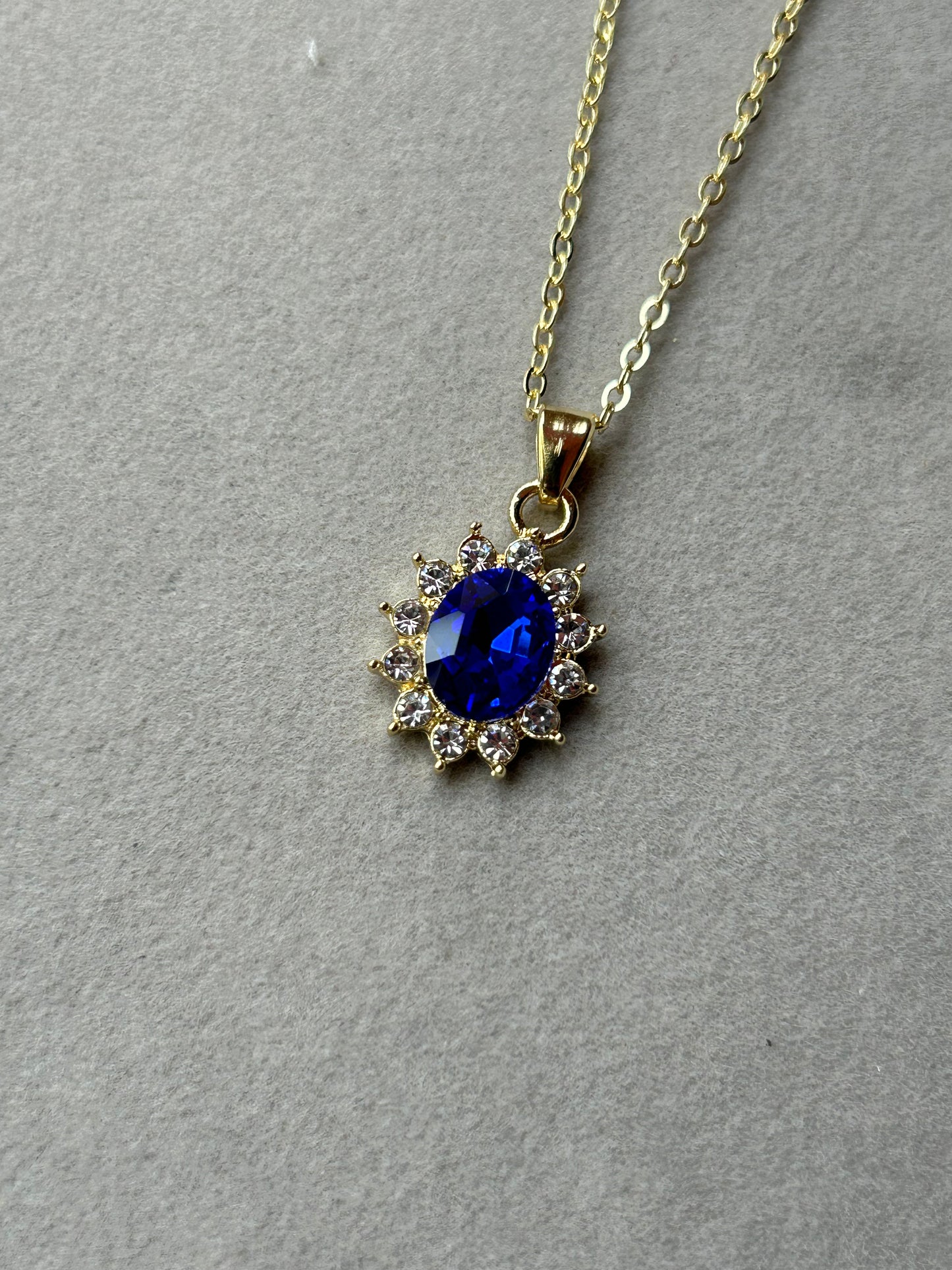 Blue Sun Pendant Necklace