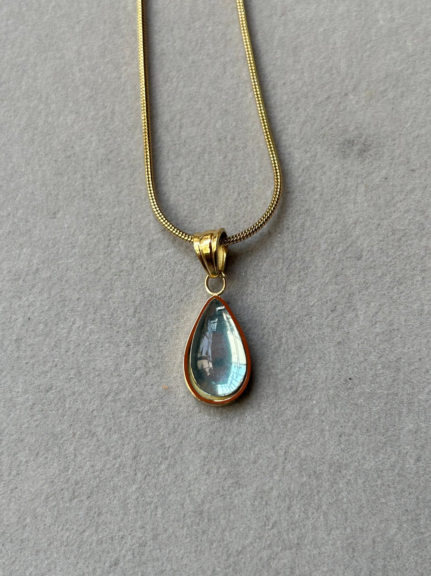 Water Droplet Pendant Necklace