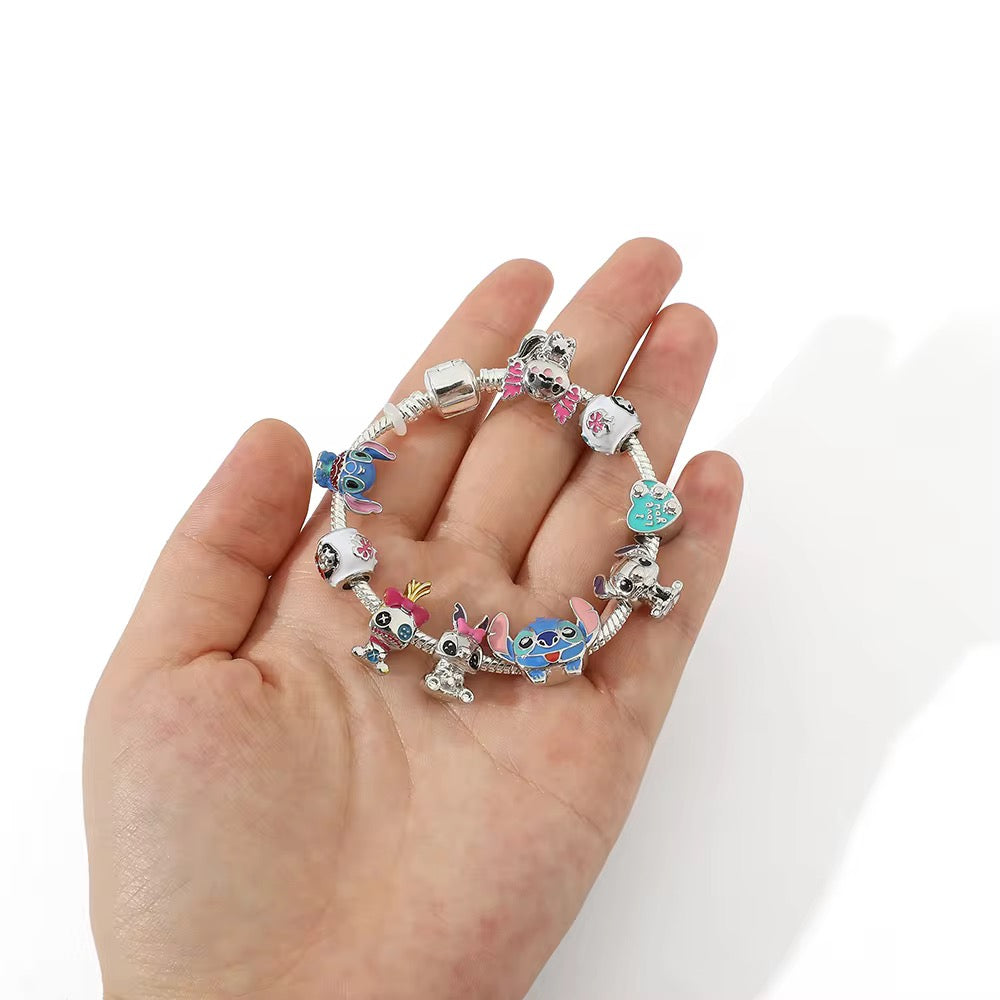 Stitch themed Pandora Bracelets in Silver| Hypoallergenic | Anti Tarnish