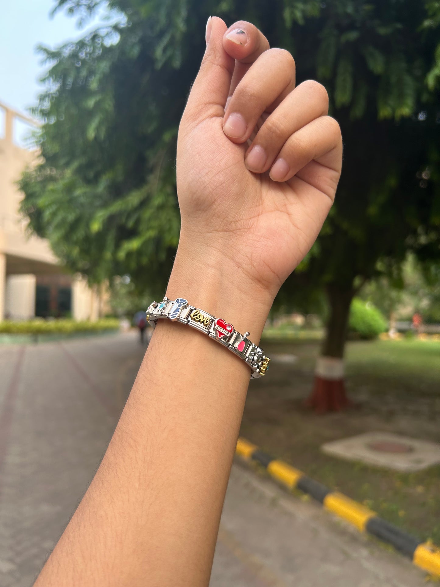 Silver Italian Charm bracelet