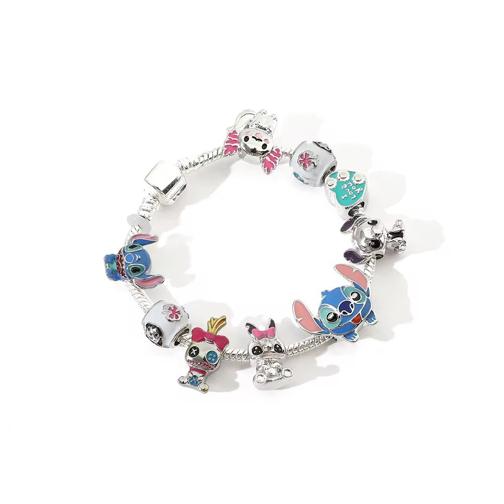 Stitch themed Pandora Bracelets in Silver| Hypoallergenic | Anti Tarnish