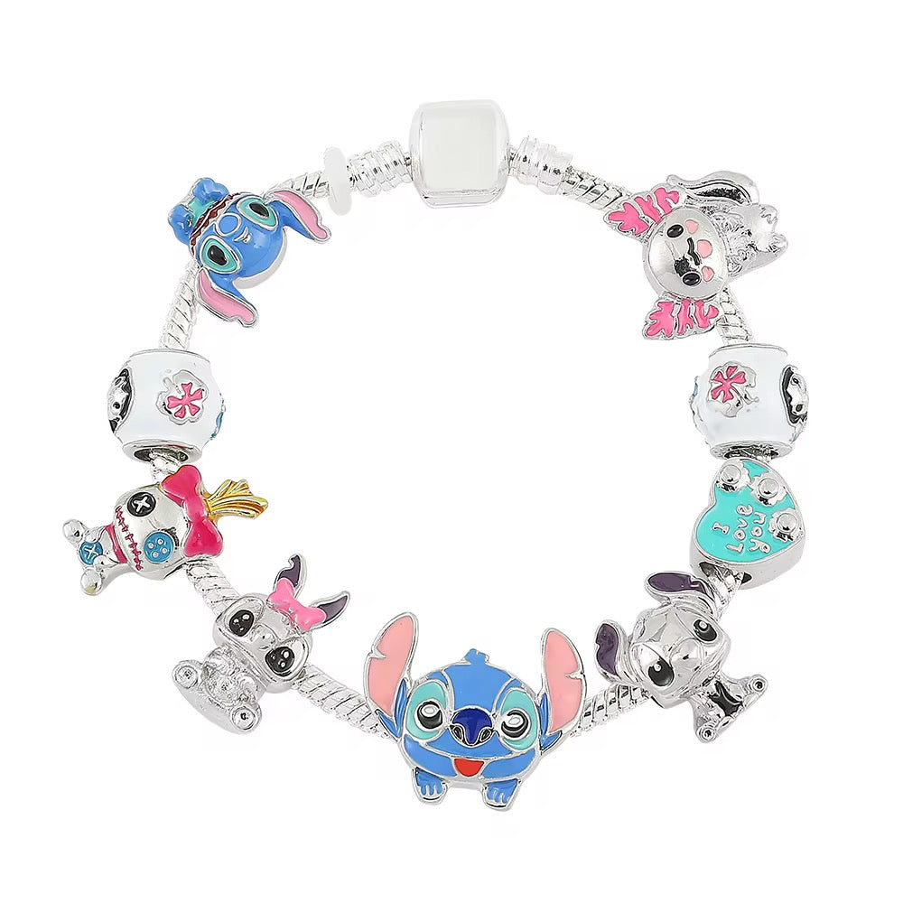 Stitch themed Pandora Bracelets in Silver| Hypoallergenic | Anti Tarnish