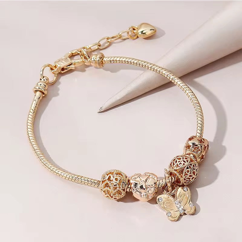 Pandora Bracelets in Gold| Silver plated| Hypoallergenic | Anti Tarnish| Adjustable and Openable