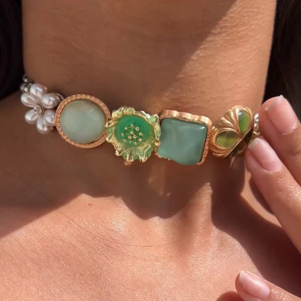 Marine stone Choker Necklace