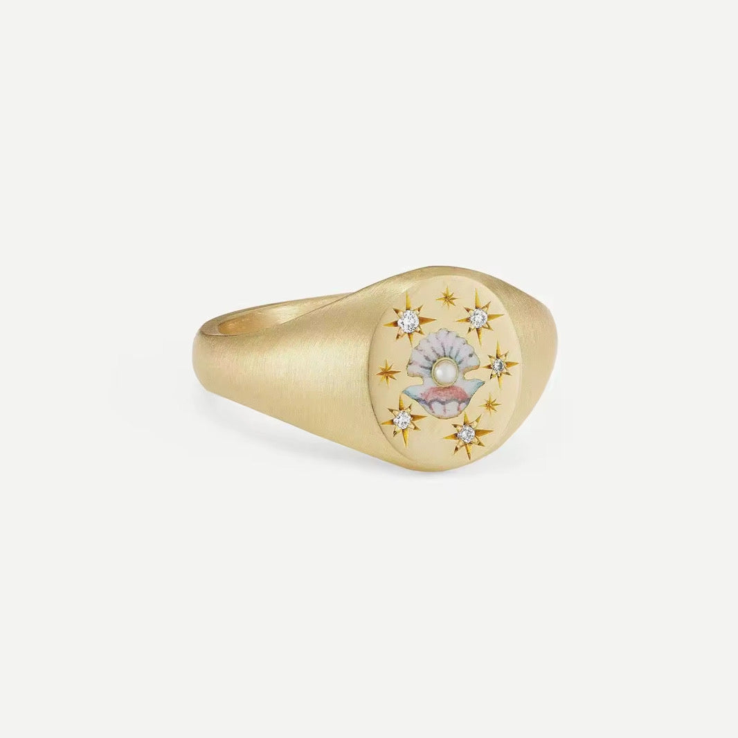 Vintage Chunky Ring| 18K gold plated| Hypoallergenic | Anti Tarnish| Adjustable