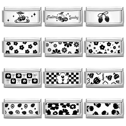 New Italian Charms for Italian Charm Bracelet| Theme: Black n White