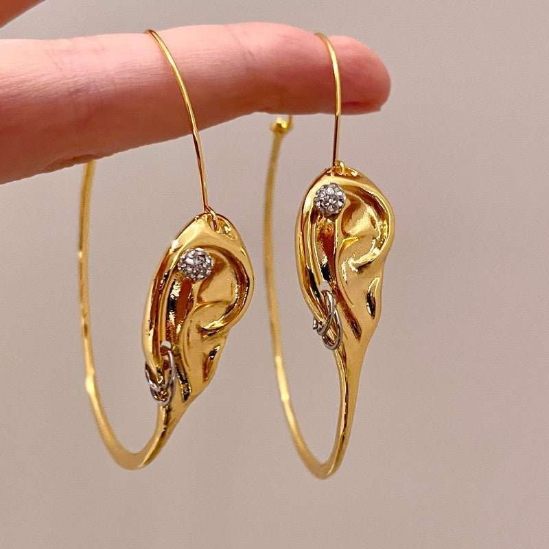 Ear Long Hoop Earrings| Schiaparelli Dupe