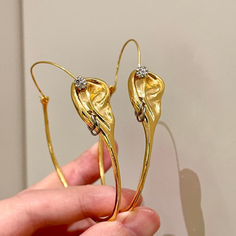Ear Long Hoop Earrings| Schiaparelli Dupe