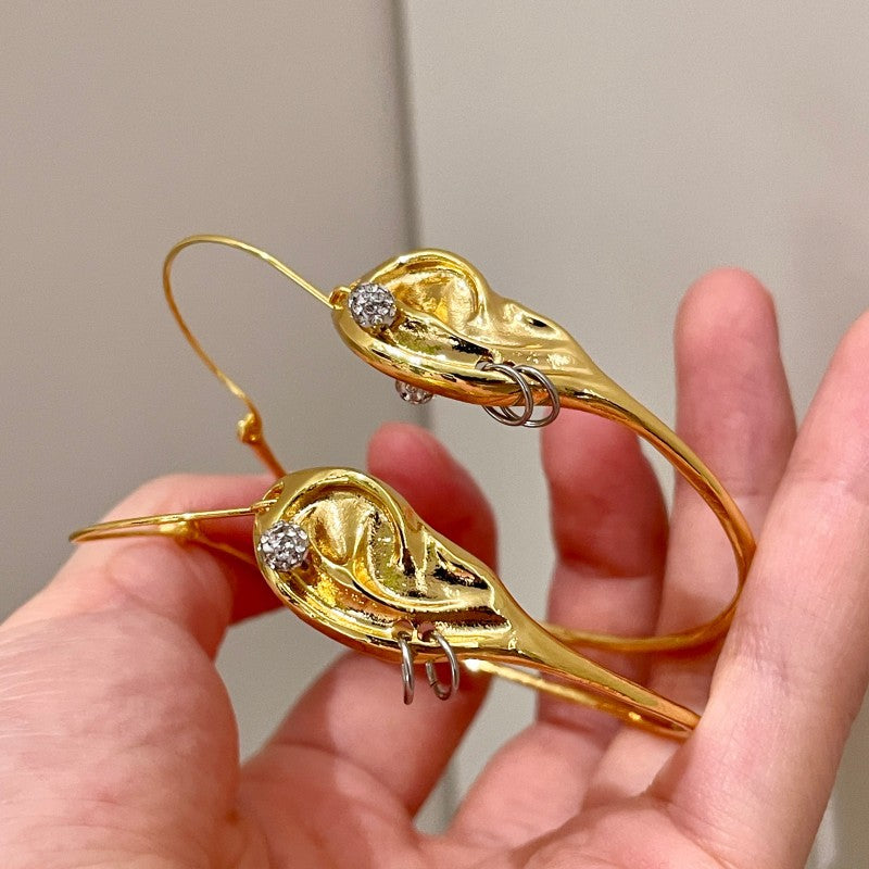 Ear Long Hoop Earrings| Schiaparelli Dupe