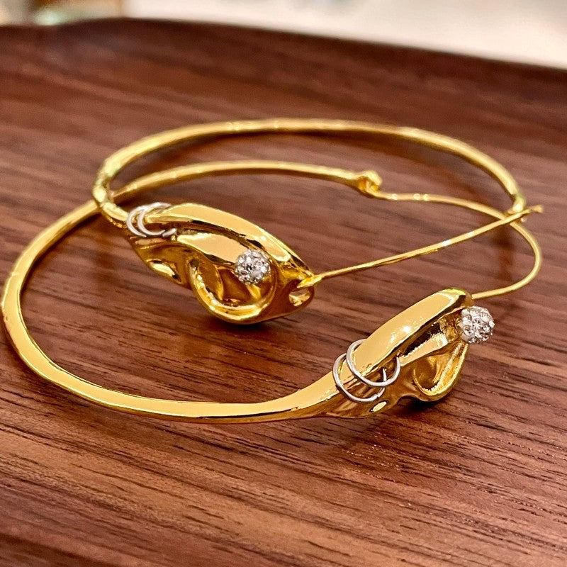 Ear Long Hoop Earrings| Schiaparelli Dupe