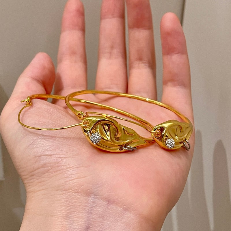 Ear Long Hoop Earrings| Schiaparelli Dupe