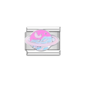 Pink Planet| Silver Italian Charm