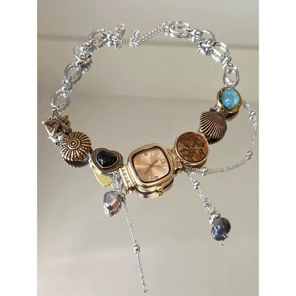 Pretty Gorgeous Stuff Boho Watch Choker flat lay