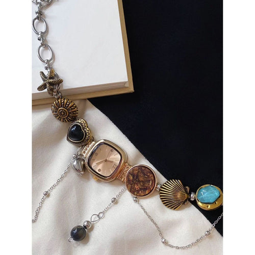Pretty Gorgeous Stuff Boho Watch Choker close-up detail