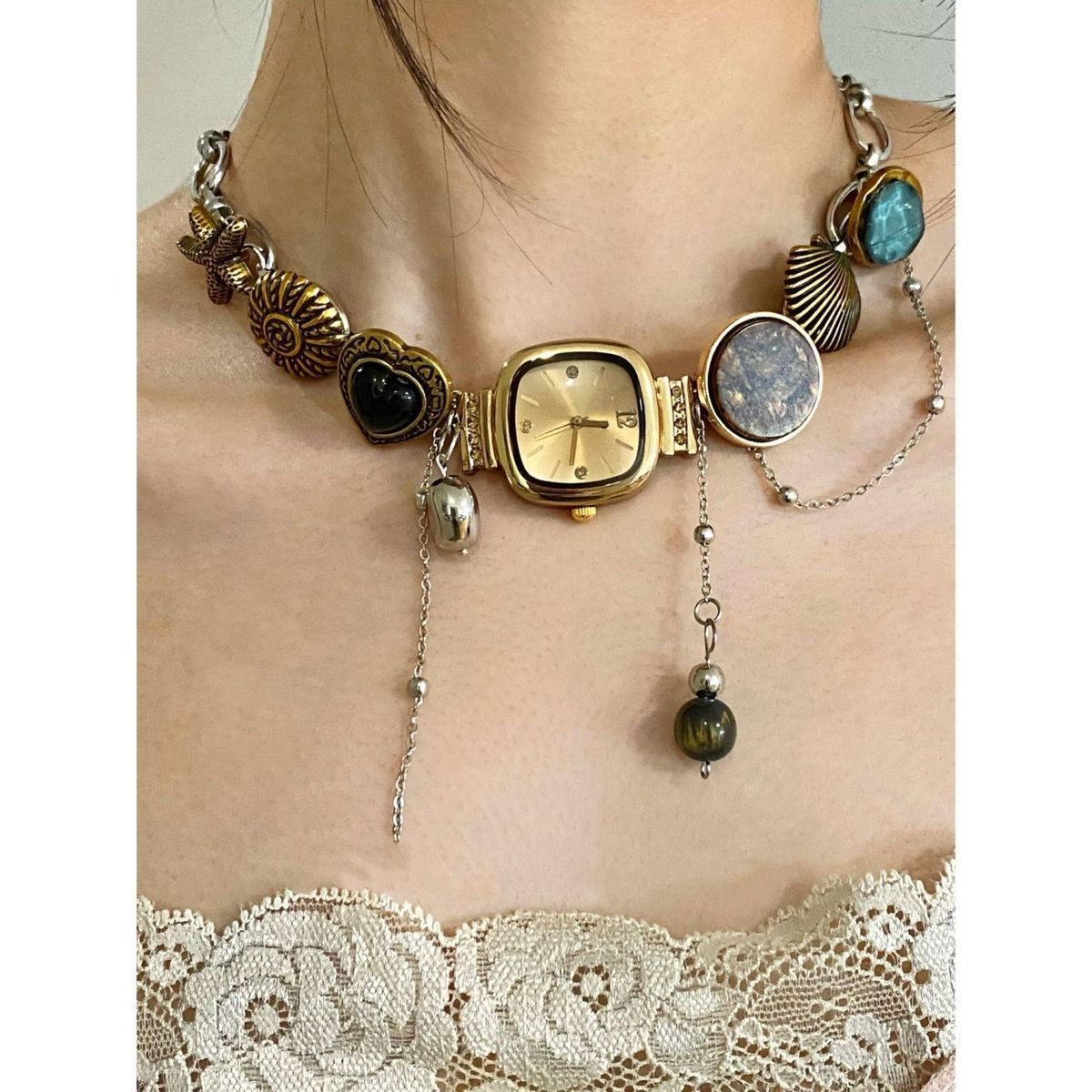 Pretty Gorgeous Stuff Boho Watch Choker lifestyle shot