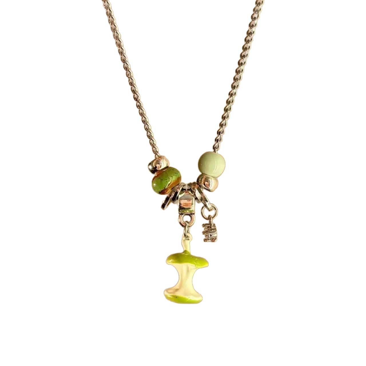 Apple Pendant Beaded Necky
