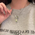 Apple Pendant Beaded Necky