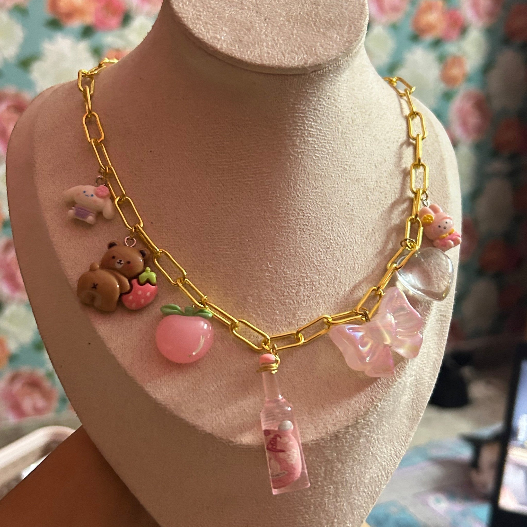 Pink Candy Charm Necklace