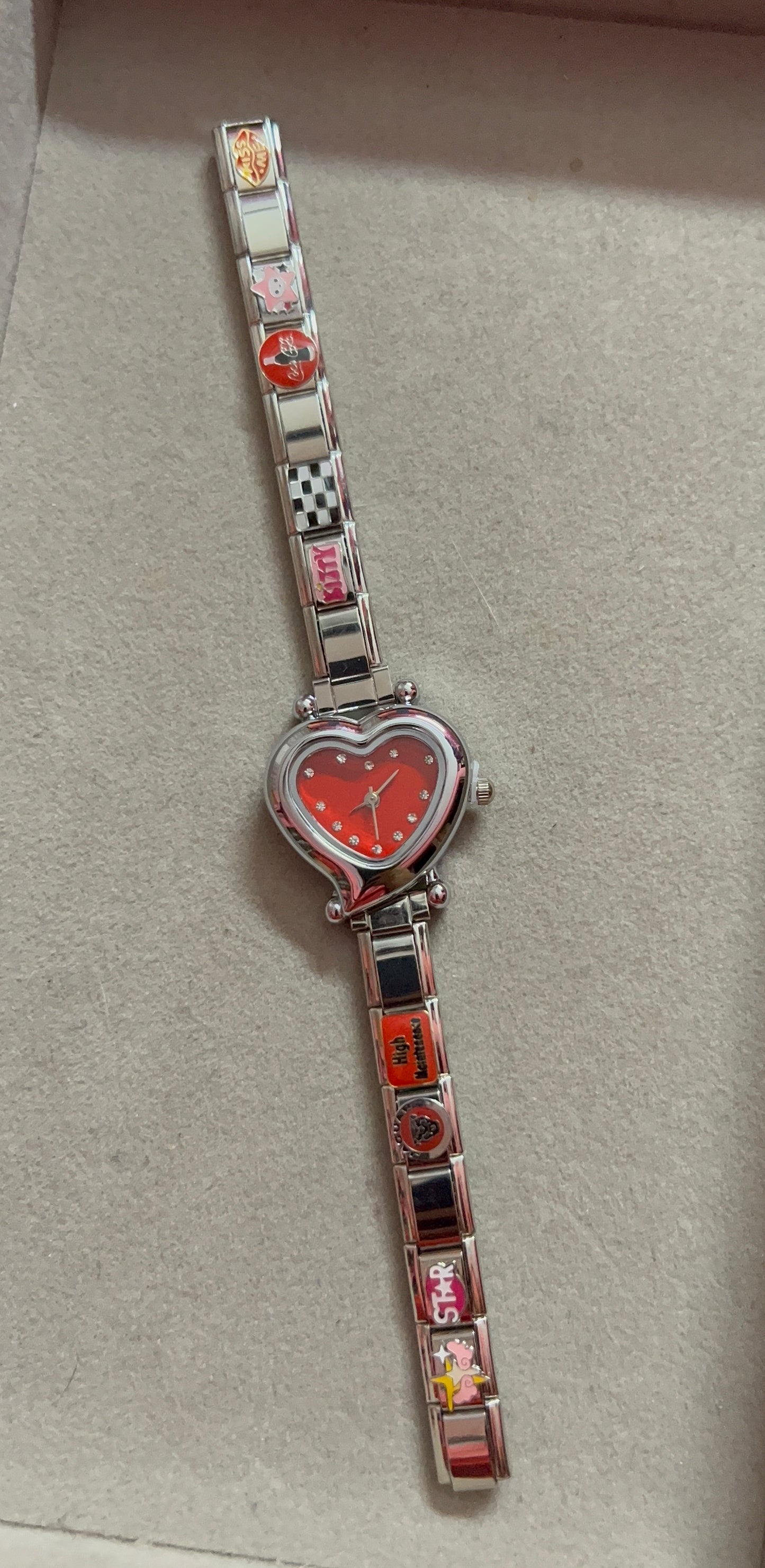 Heart Dial Watches with Italian charm Bands| Made in Japan