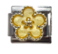 Van Cleef Yellow Flower| Silver Italian Charm