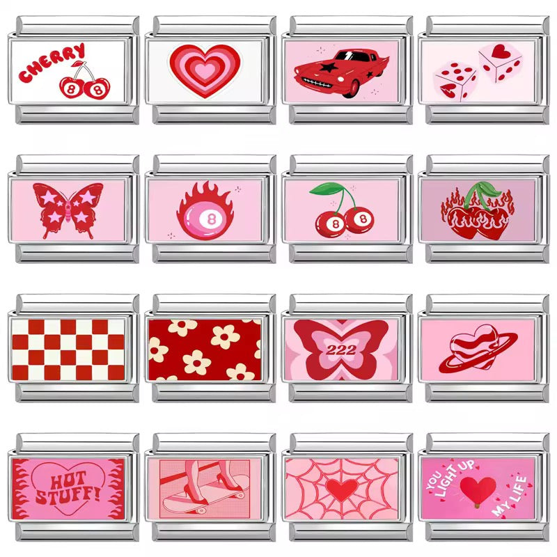 New Italian Charms for Italian Charm Bracelet| Theme: Red Velvet