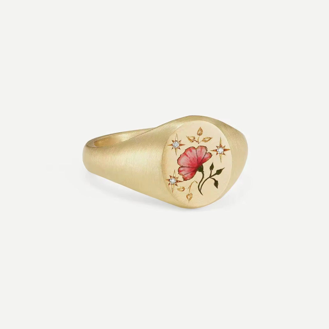 Vintage Chunky Ring| 18K gold plated| Hypoallergenic | Anti Tarnish| Adjustable
