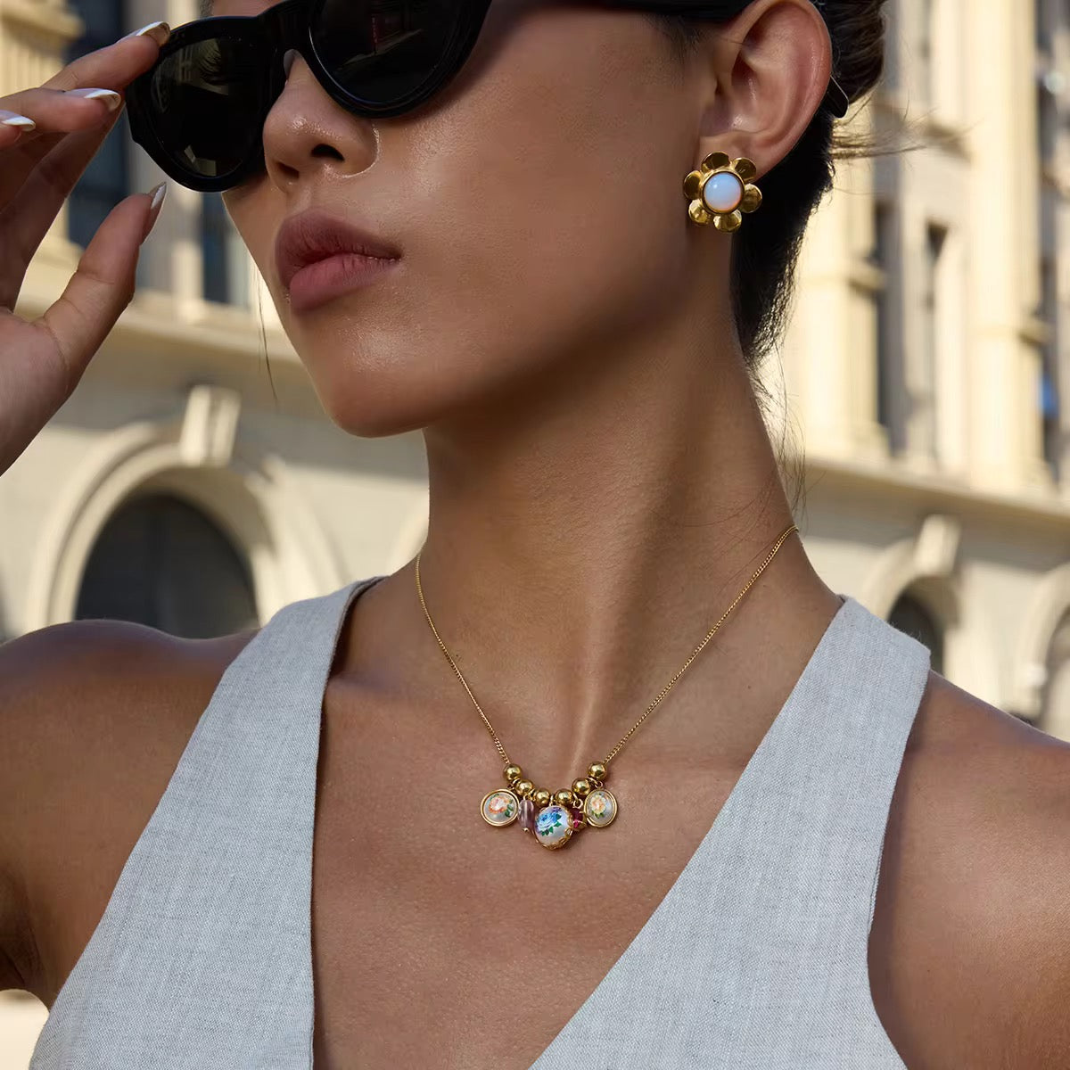 Rose Necklace| 18K gold plated| Hypoallergenic | Anti Tarnish
