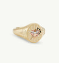 Vintage Signet Ring| 18K gold plated| Hypoallergenic | Anti Tarnish| Adjustable