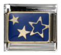 Stars| Silver Italian Charm