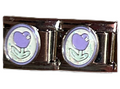 Purple Flower| Silver Italian Charm