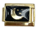 Moon-Star| Gold Italian Charm