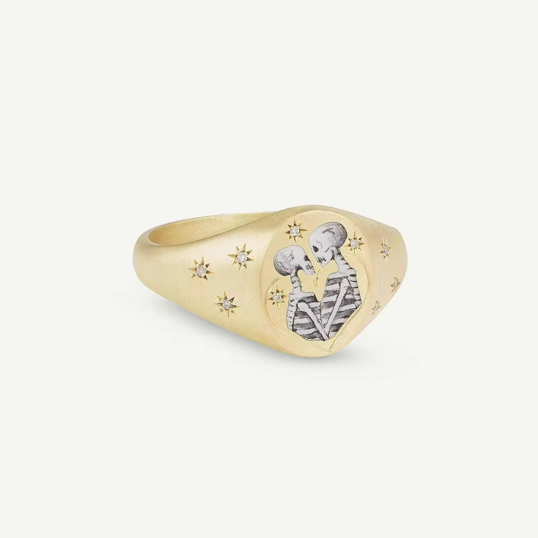Vintage Chunky Ring| 18K gold plated| Hypoallergenic | Anti Tarnish| Adjustable