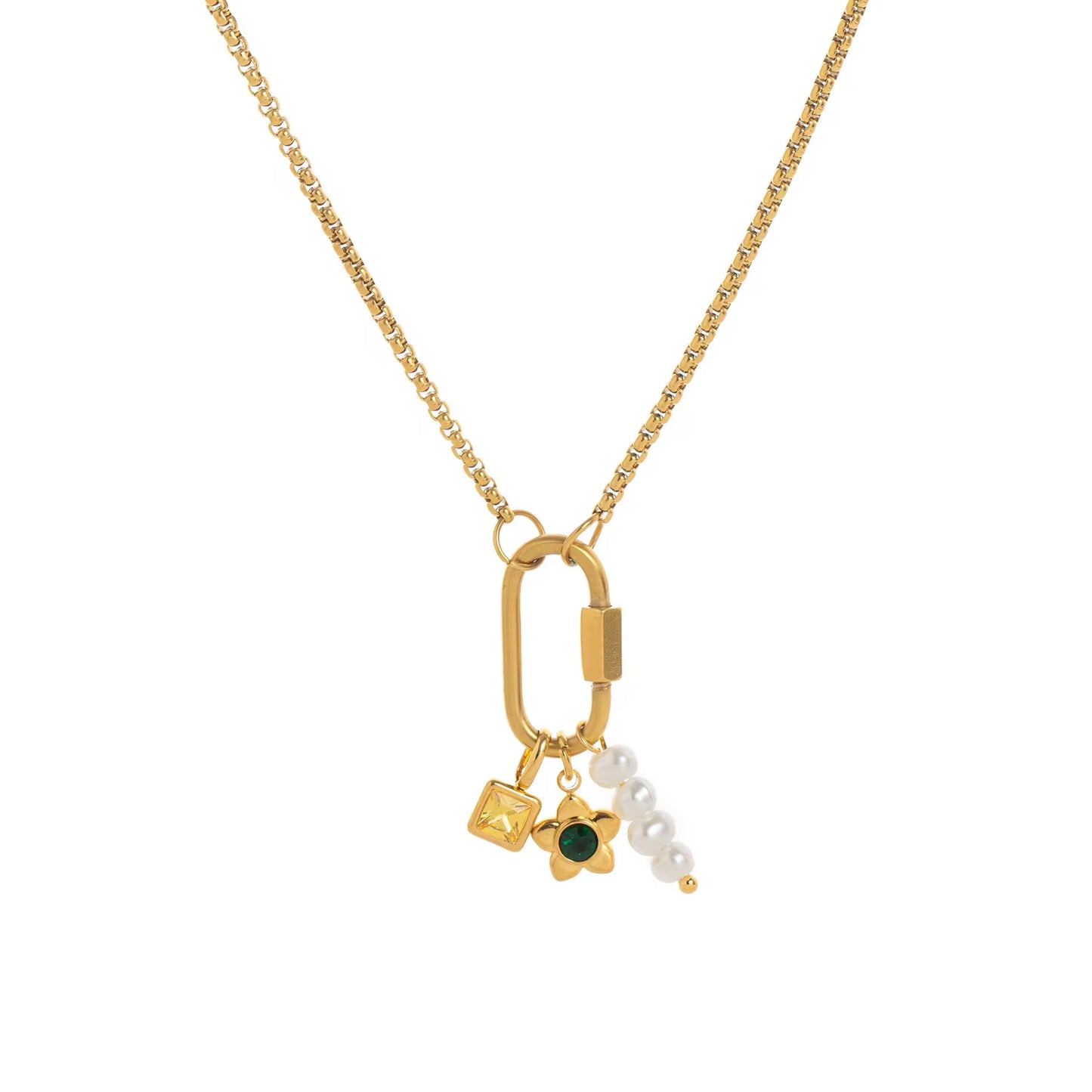 Lock pendant Necklace| 18K gold plated| Hypoallergenic | Anti Tarnish