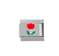 Red Tulips| Silver Italian Charm