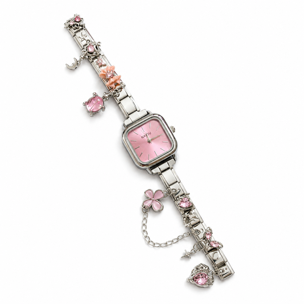 Pretty Gorgeous Stuff Azura Italian charm watch styled mockup