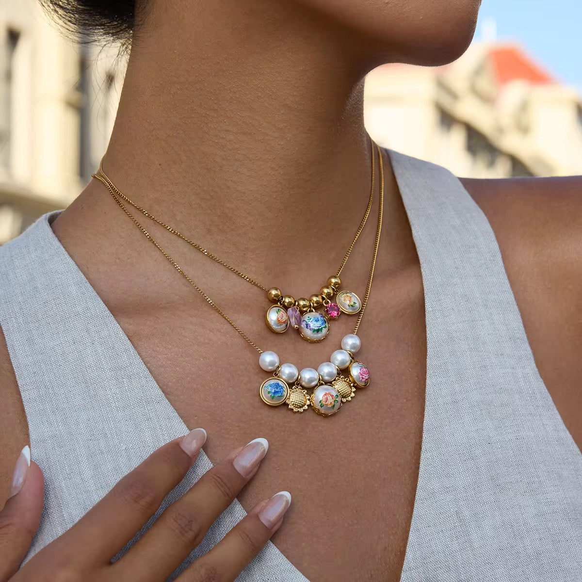 Rose Necklace| 18K gold plated| Hypoallergenic | Anti Tarnish