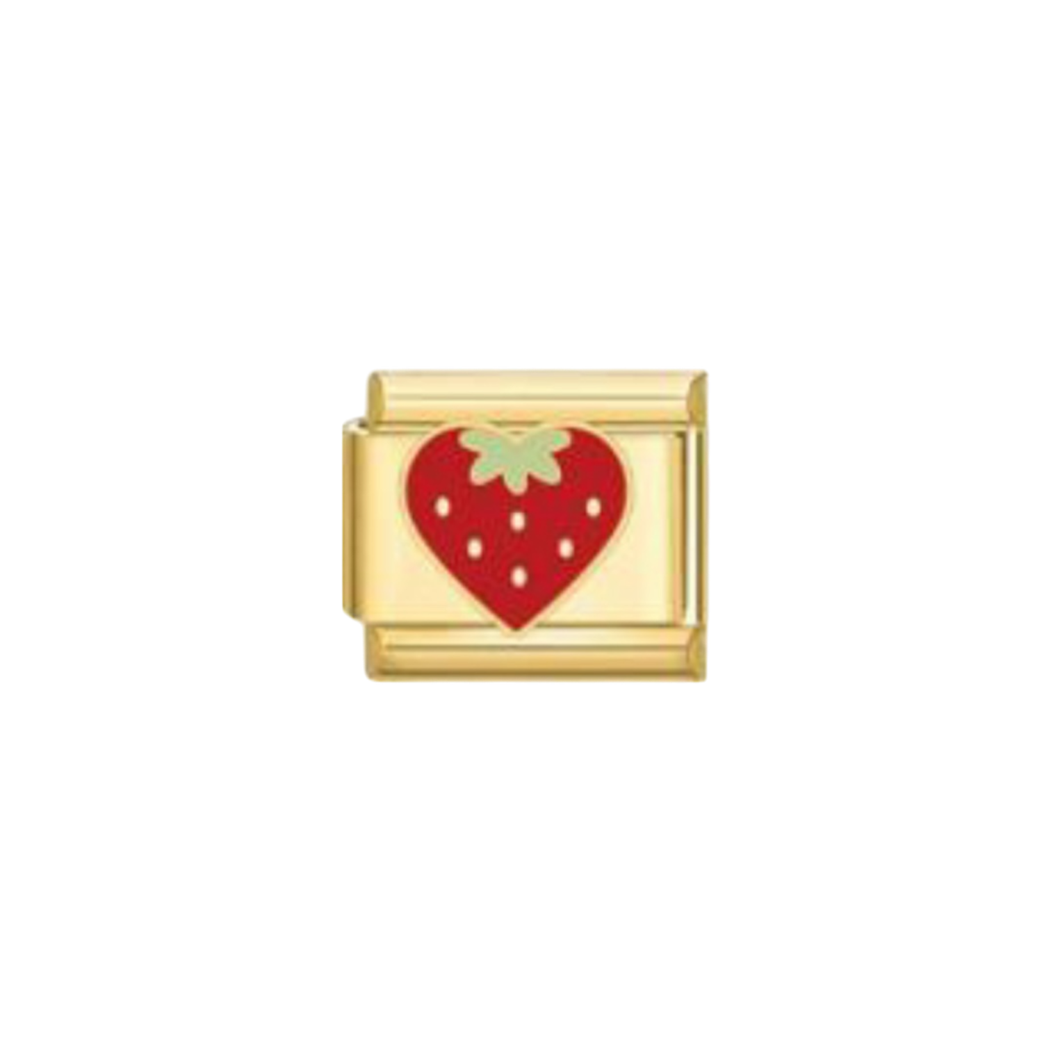 Strawberry |Gold Italian Charm