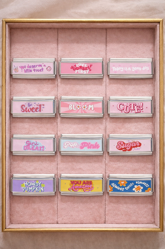 New Charms for Italian Charm Bracelet| Theme: Pink Floss