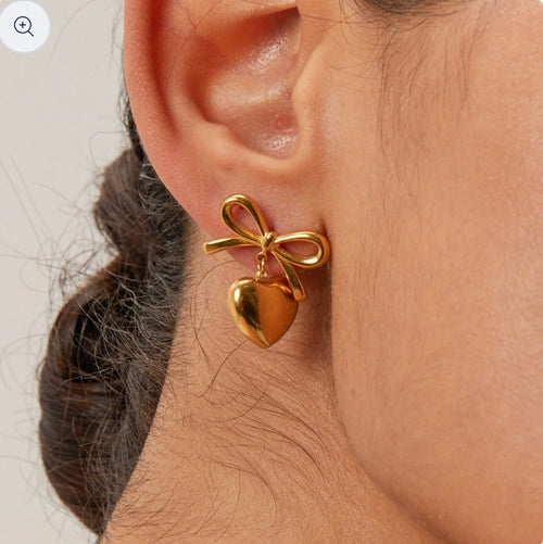 Pretty Gorgeous Stuff coquette style minimal stud earrings product shot