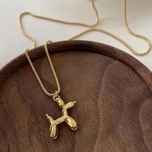 Pretty Gorgeous Stuff balloon dog pendant necklace close-up
