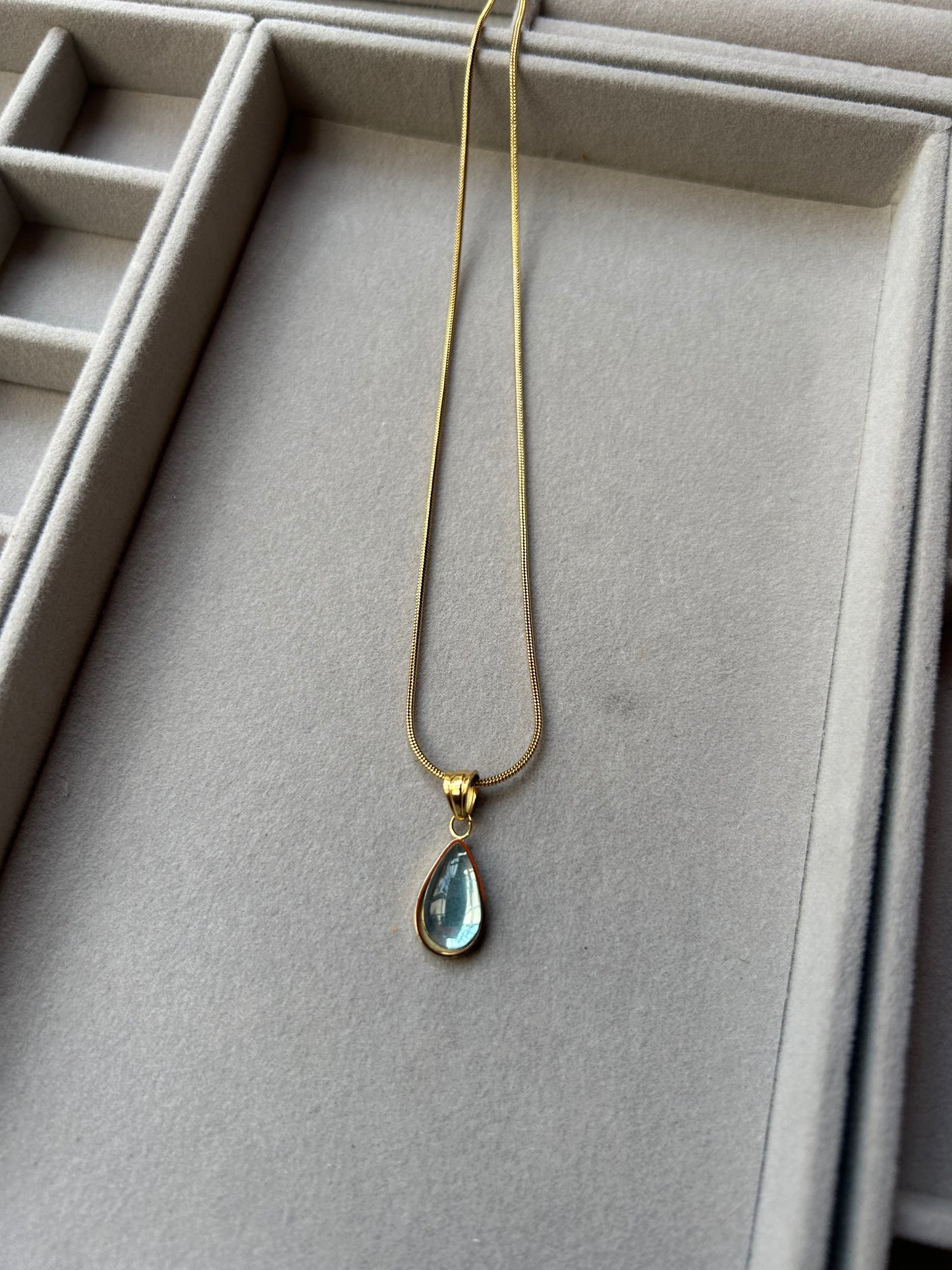 Water Droplet Pendant Necklace