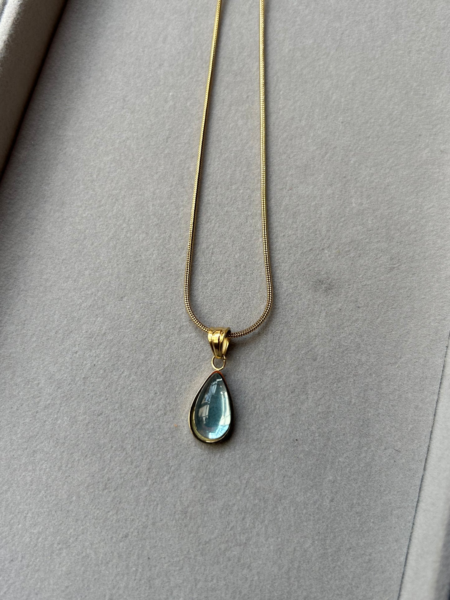 Water Droplet Pendant Necklace